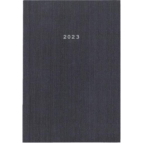 Ημερολόγιο ημερήσιο NEXT Fabric δετό 12x17cm 2023 σκούρο γκρι
